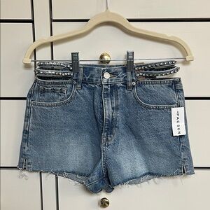 PacSun Rhinestone Festival Denim Shorts